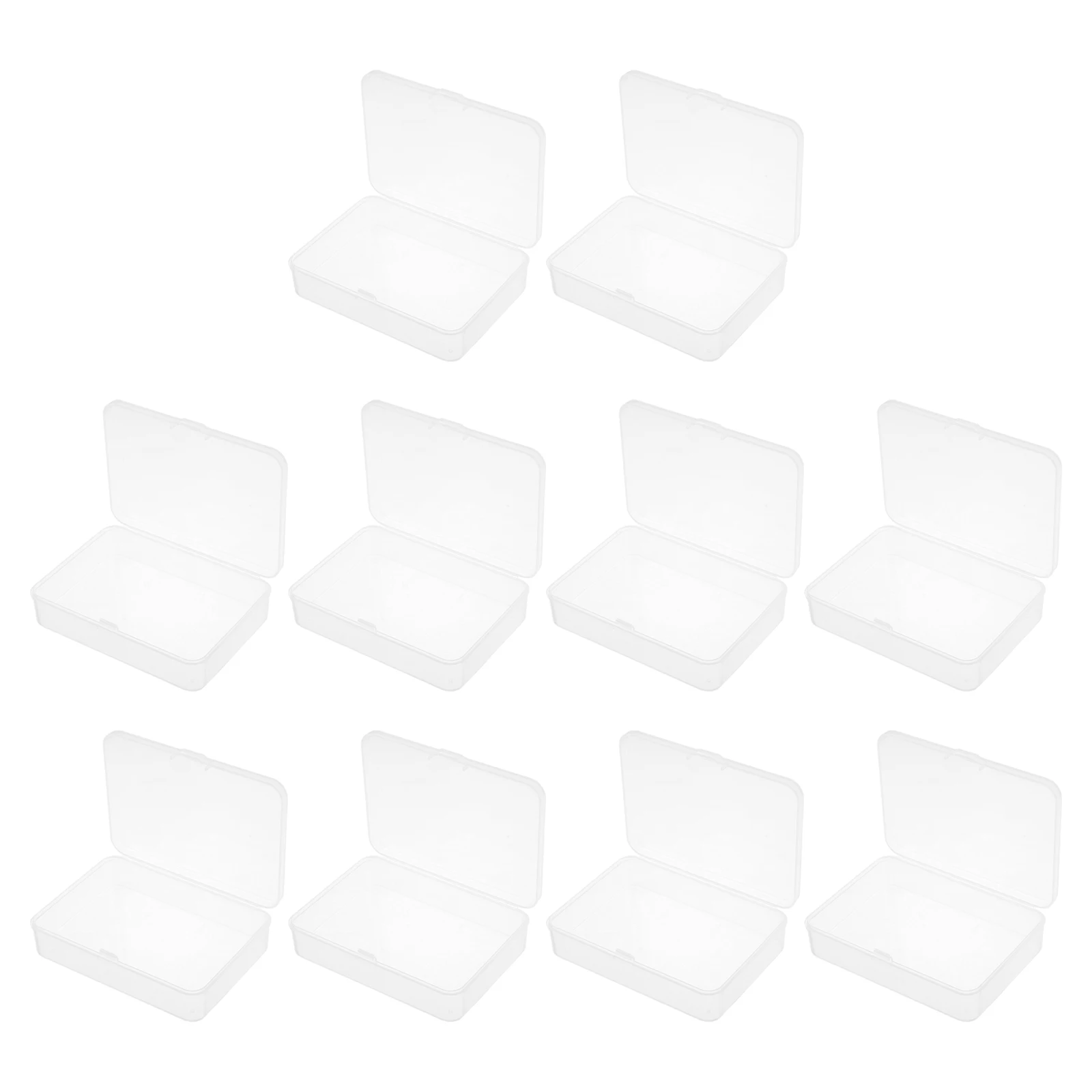 

10Pcs Plastic Playing Card Organizer Box Secure Snap Closure Card Game Storage Case for Trading Sports Memory Cards 4x3 Inch