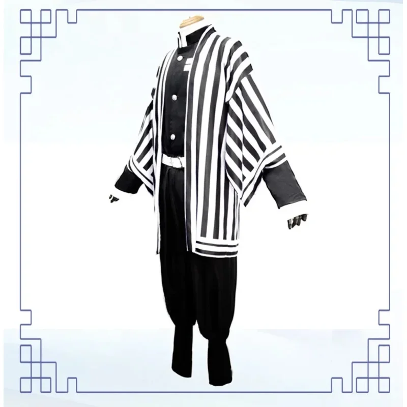 Demon Slayer Cosplay Traje para Adultos, Anime, Kimetsu No Yaiba, Tanjirou, Trajes de Halloween, Roupas, Peruca Set