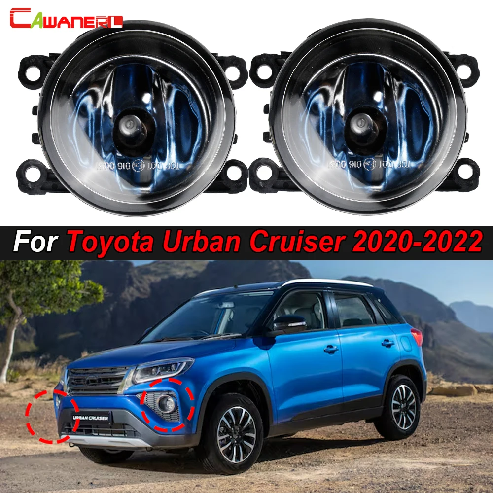 2 х 55 Вт 100 Вт Автомобильный противотуманный фонарь H11 в сборе, стеклянная крышка, абажур + светодиодная галогенная лампа для Toyota Urban Cruiser 2020 2021 2022