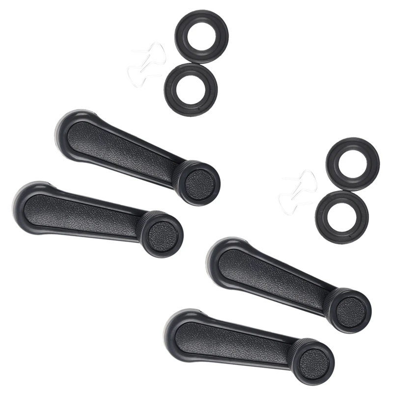 6 Pcs Gray Plastic Universal Car Window Winder Cranks Handle Lever