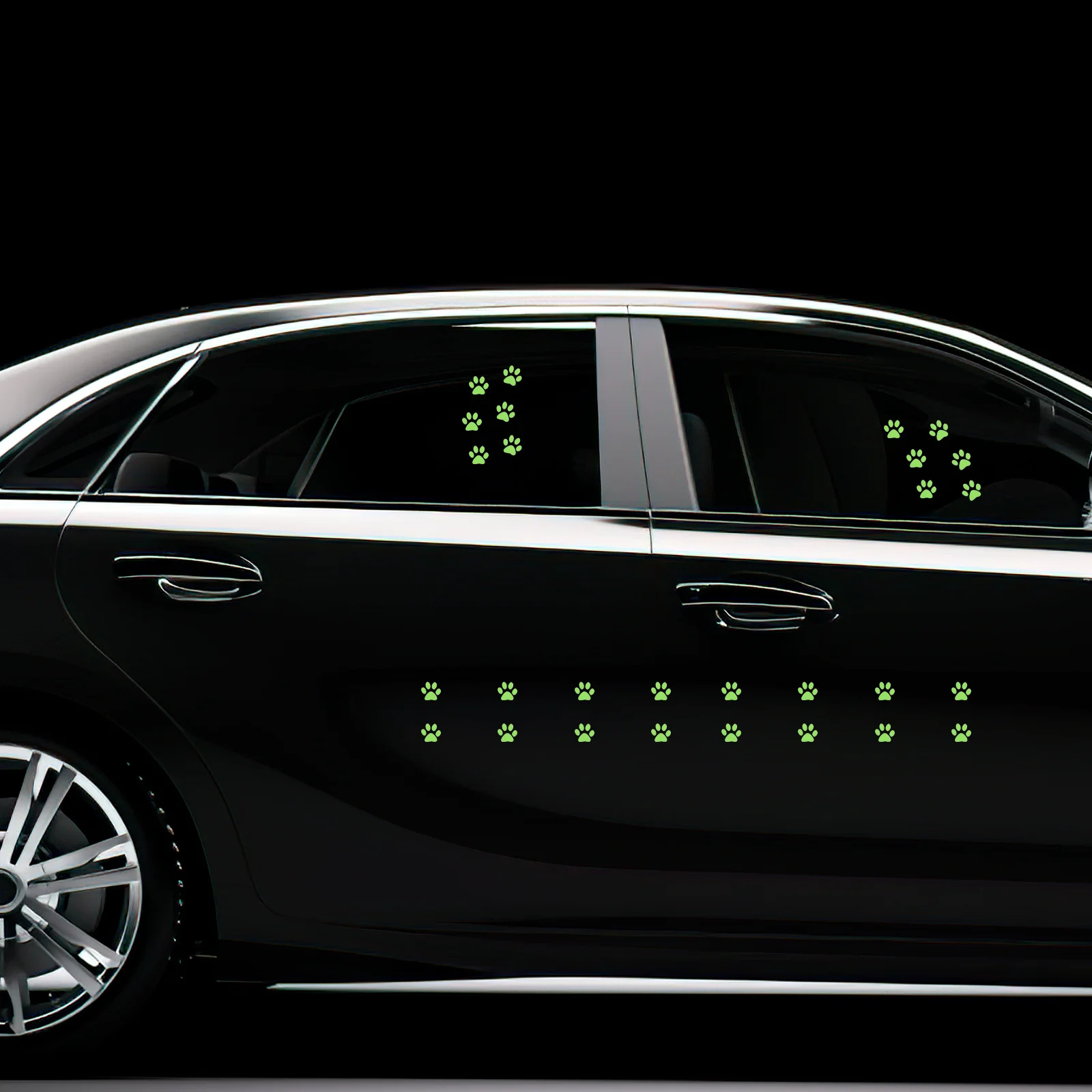 24 stücke Katze Fußabdruck Auto Aufkleber Wasserdichte Pvc Aufkleber Für Auto Körper Fenster Dekoration Katze Pfote Drucken Aufkleber Auto Dekorative Aufkleber