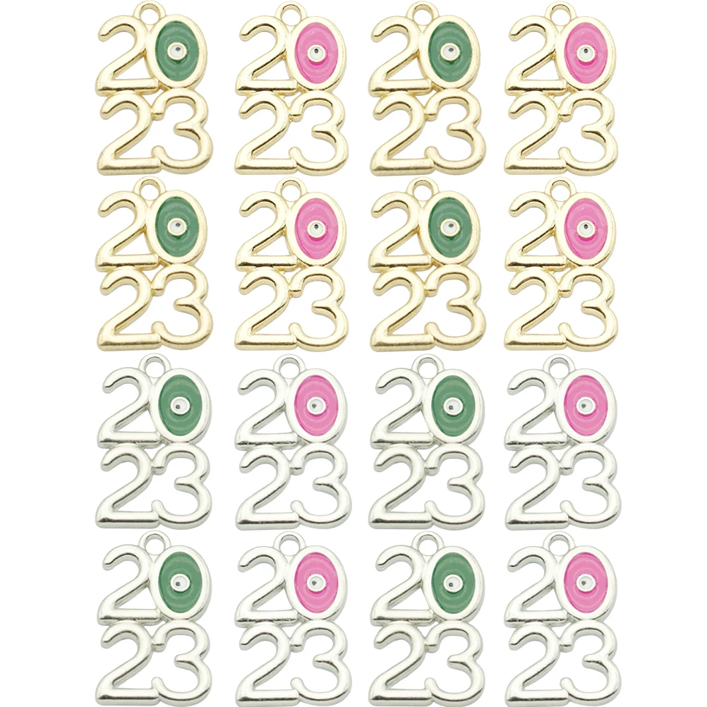 

20pcs 2023 Diy Charms Jewelry Making Accessories Necklace Pendants Alloy Graduation Gift Keychain Bracelet Crafts Necklace