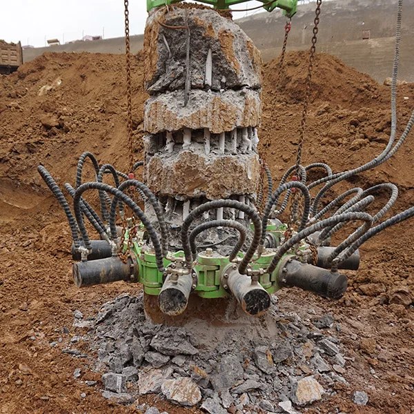 Concrete Pile Breaker for 15-35 Ton Excavator Hydraulic Pile Breaker Pile Cutting Machine Low Noise Hydraulic Crusher for Bridge