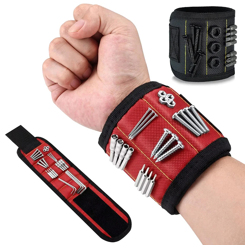 1-3Pcs Magnetic Wristband for Holding Screws,Nails,Drilling Bits,Wrist Tool Holder Belts with Strong Magnet,Cool Gadgets for Men