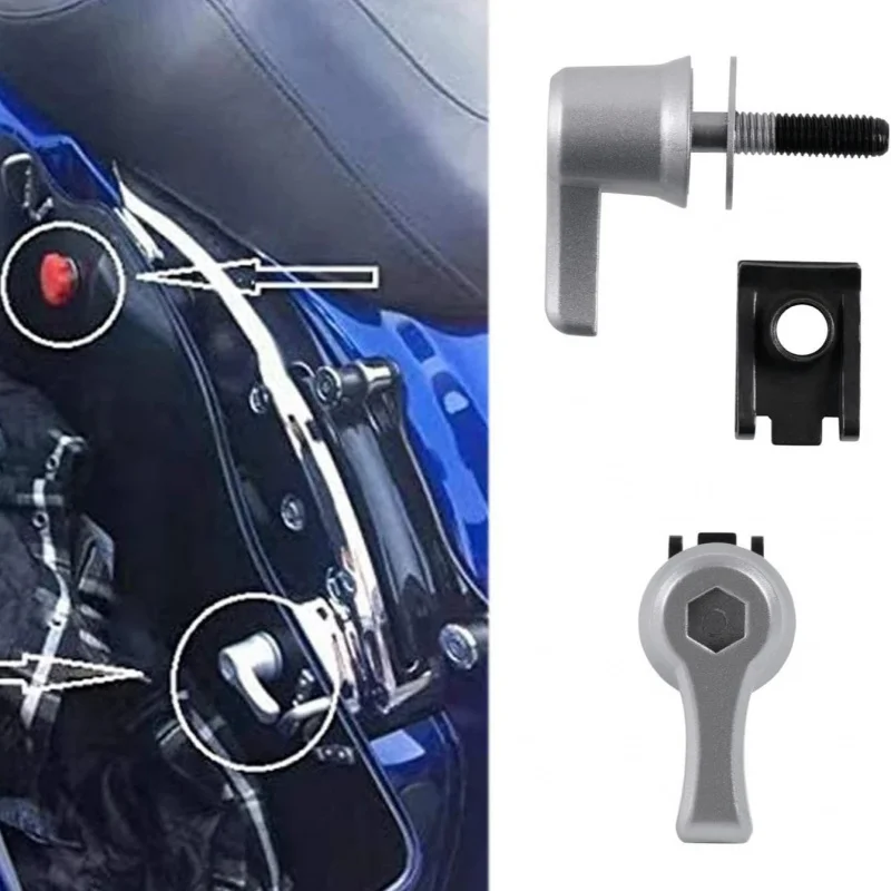 

Suitable for Harley Touring Bikes Modified Side Box Quick Release Lock Aluminum Alloy Material Black electroplating available in