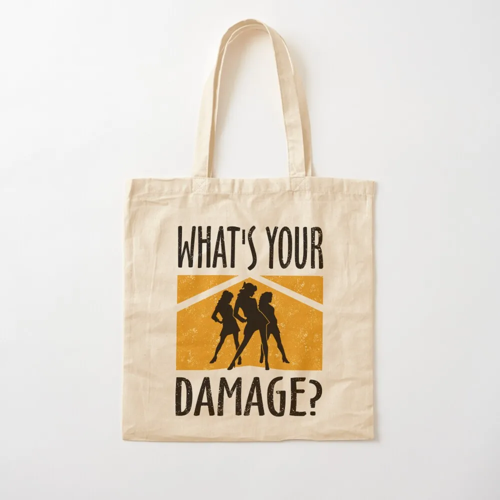 ما هي الضرر الخاصة بك؟ حمل حقيبة تسوق حقيبة عربة سيدة حقيبة قماش أنثى