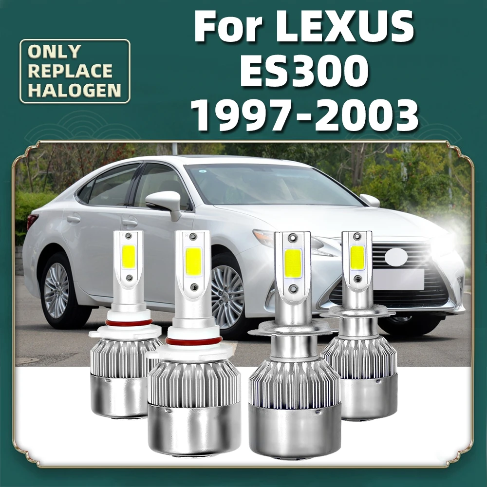 

Car Headlight Bulbs LED COB High Low Beam Luces Kit For LEXUS ES300 2003 2002 2001 2000 1999 1998 1997 Auto Headlamps 6000K 12V