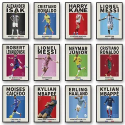 World Famous Football Player Soccer Sports Star Posters and Prints Canvas Printing Wall Art Picture for Living Room Decor Gifts