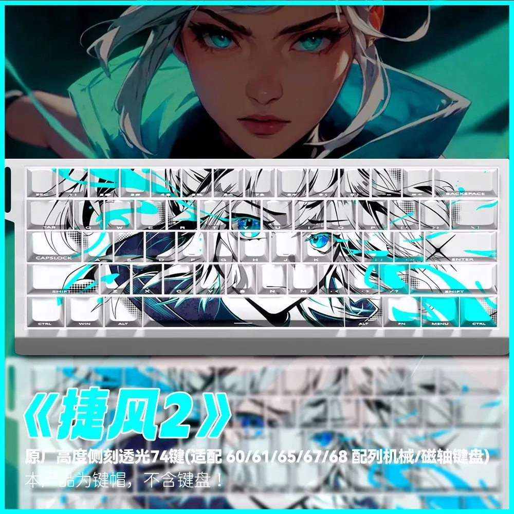 

Han Sunwoo Custom Key Caps Cute Animal PBT Cherry Personalized Keycaps for Wooting 60 65 68 Magnetic Axis Mechanical Keyboard