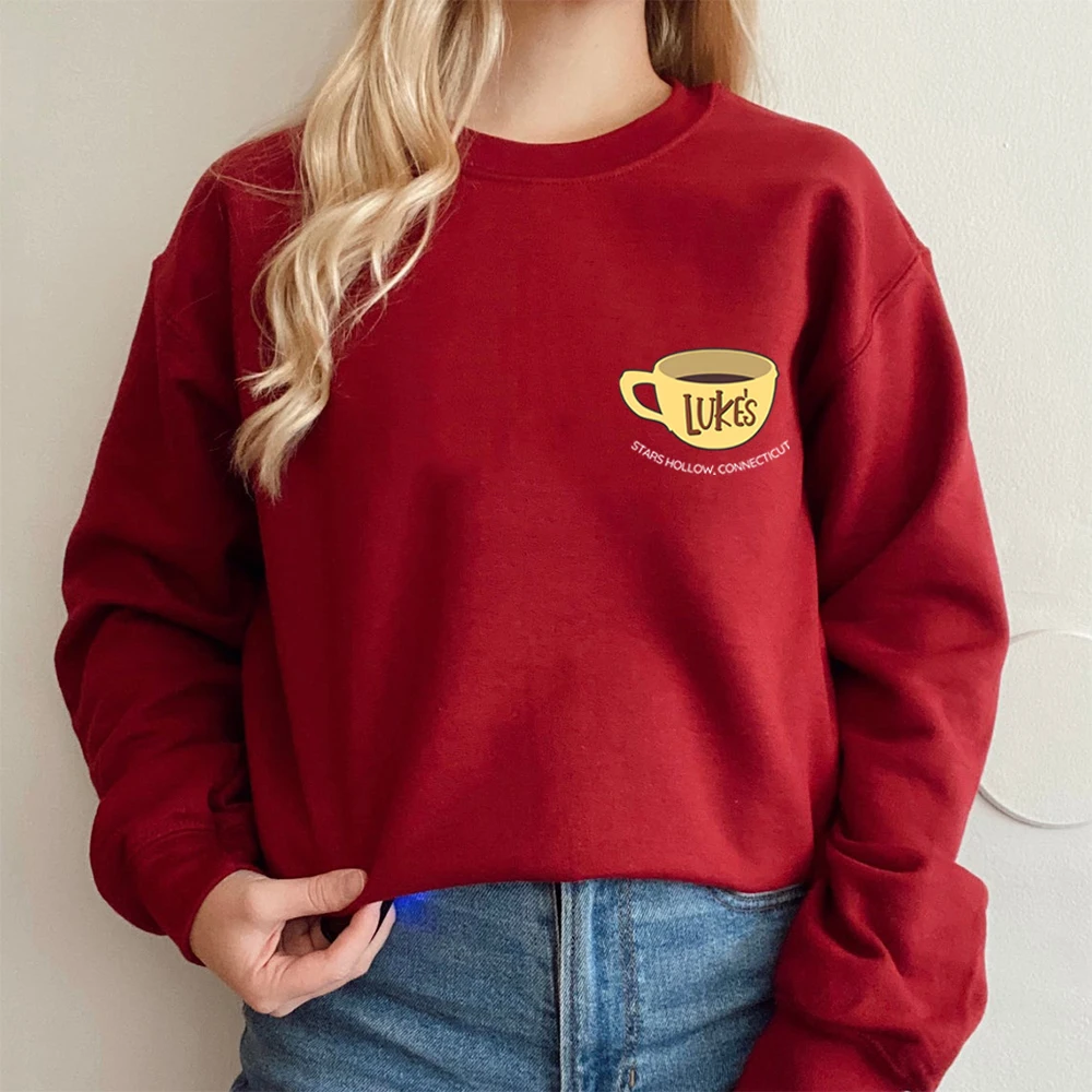 Lukes Diner Sweatshirt Gilmore Girls Shirt Stars Hollow Sweater Gilmore Girl Gifts Unisex Autumn Shirts Trendy Casual Sweatshirt