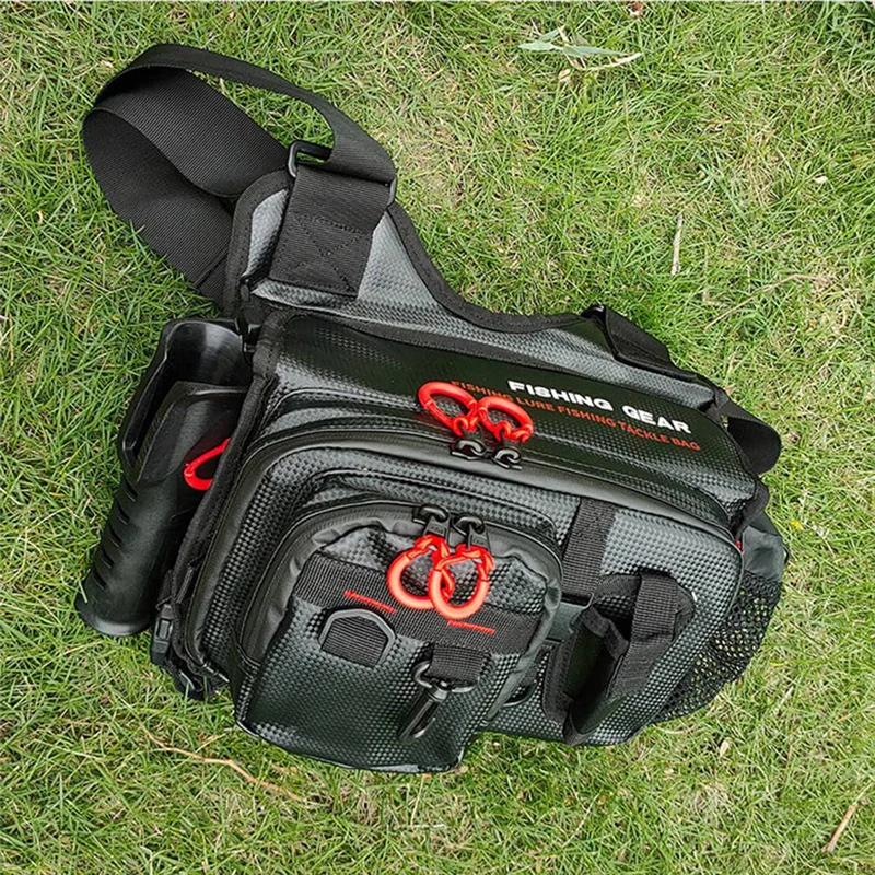 

Multifunctional Waterproof Lure Bag Fly Fishing Bag Wooden Shrimp Bait Bag Iron Plate Imitation Bait Bag Fishing Bag-AA85
