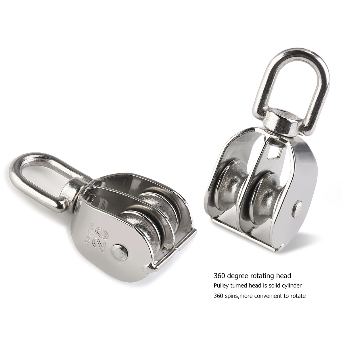 

double pulley Double Sheave Swivel Pulley stainless steel Double Pulley Block Crane Pulley Block