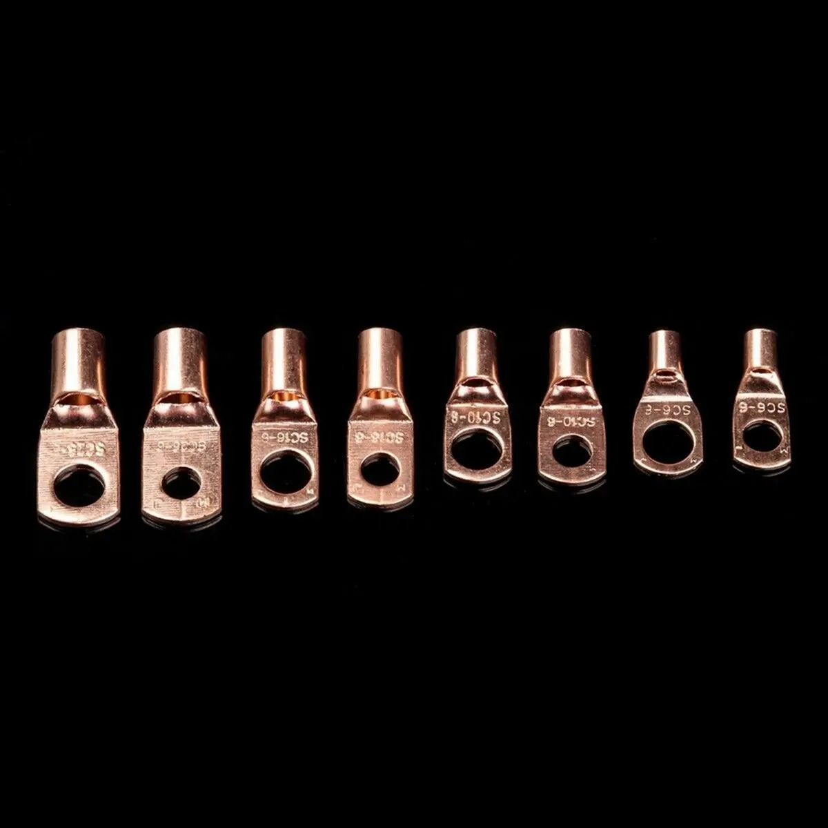 AA77 NEW  260pcs Peeping Copper Tube Terminal 120Pcs SC Wiring Terminal 140pcs Copper Nose Heat Shrink Tube Combination