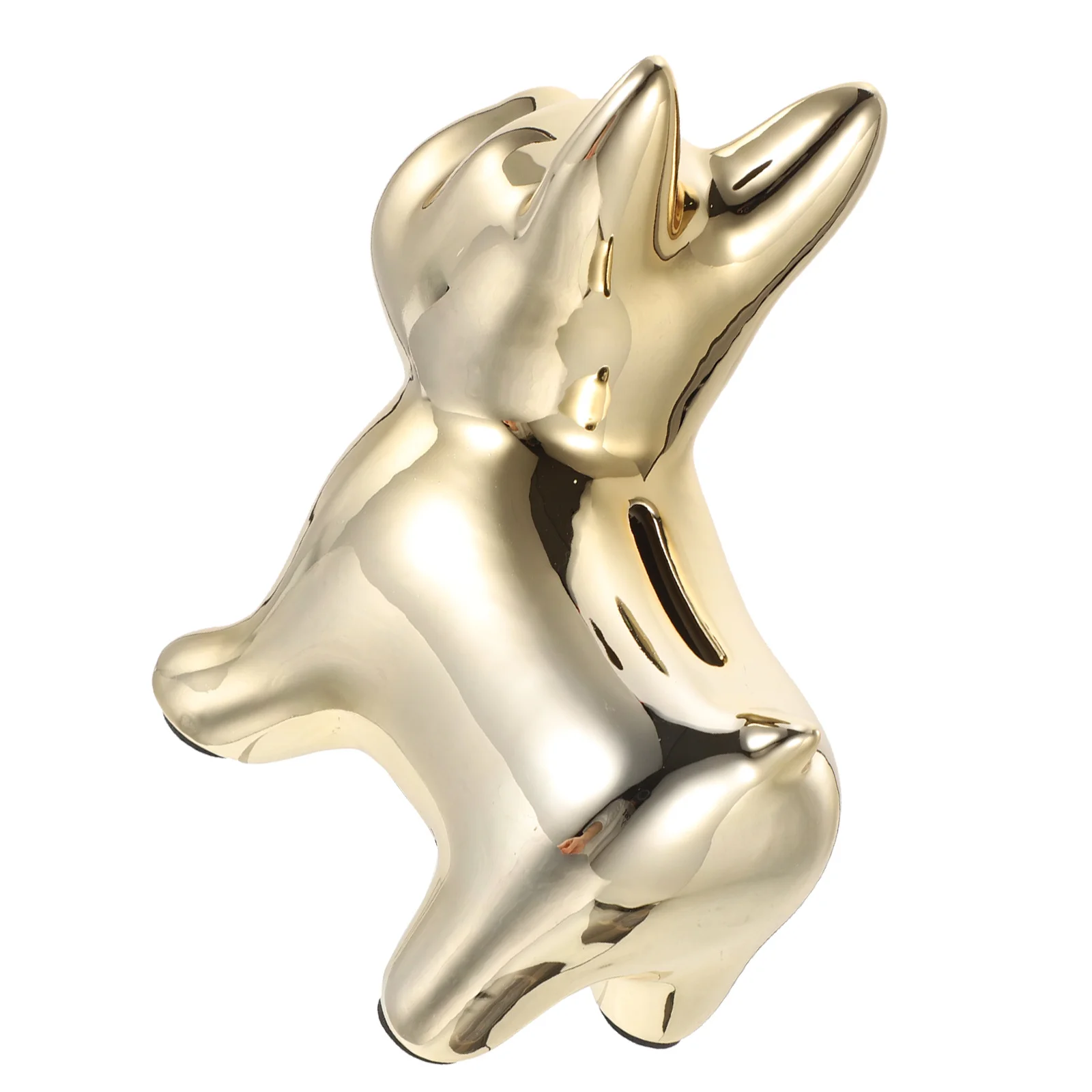 

Coin Bank Decoration Cute Money Dog Shape Container Golden Figurines