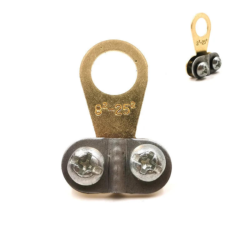 Crimping Connector Wire Terminals Copper Brass for Battery Cable with Dual Wire Clamp and Reinforced 1.2mm Plate Construction