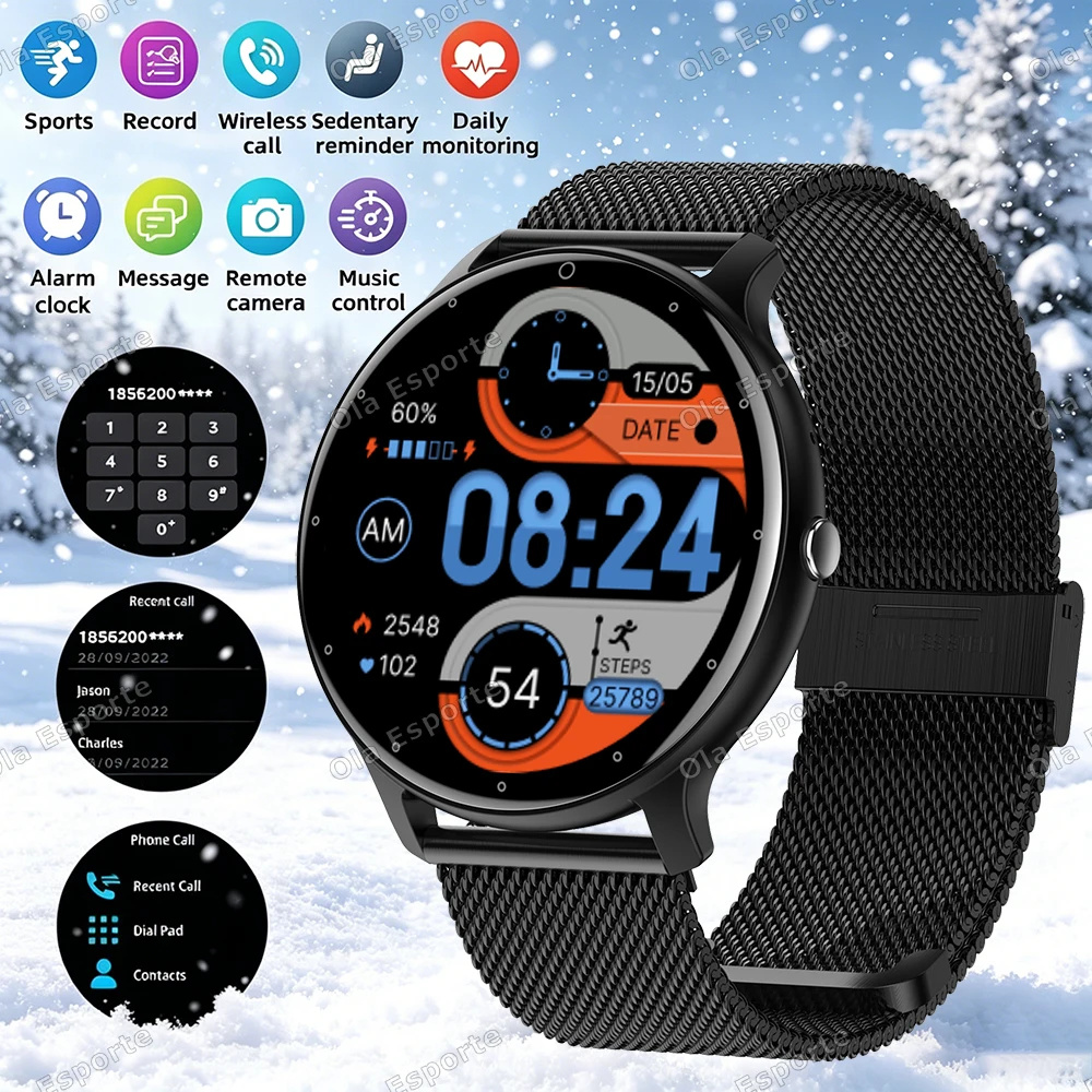 Montre connectée 2026 pour hommes et femmes, écran tactile complet, montre de sport et de fitness, étanche IP67, Bluetooth pour Android IOS, montre connectée pour hommes