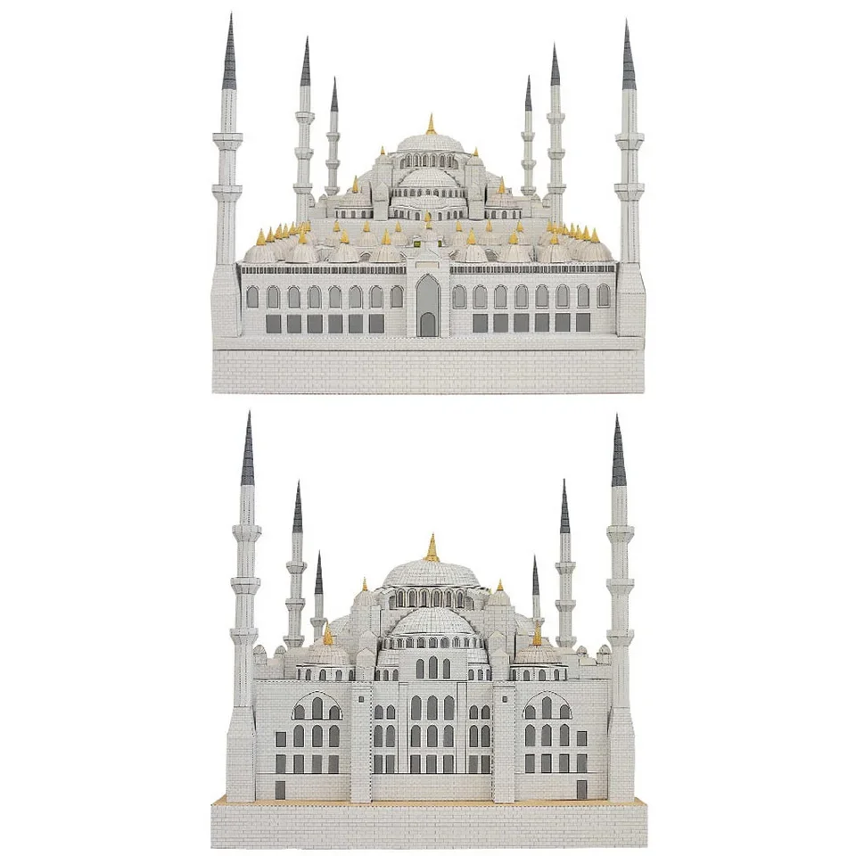 Turchia Sultan Ahmet Camii Tempio 3D Modello di carta Casa Papercraft Arte fai da te Origami Edificio Adolescenti Giocattoli artigianali fatti a mano per adulti QD-202