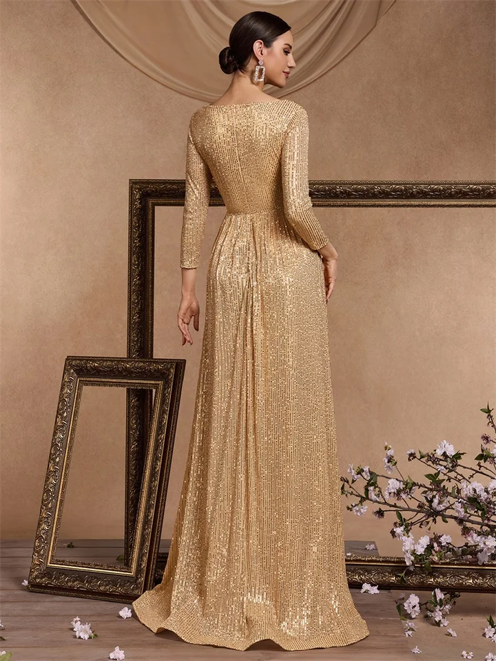 chinese dress ladies Andrea & Leo A1024 Long Sleeve Formal Modest Long Dress main image 0