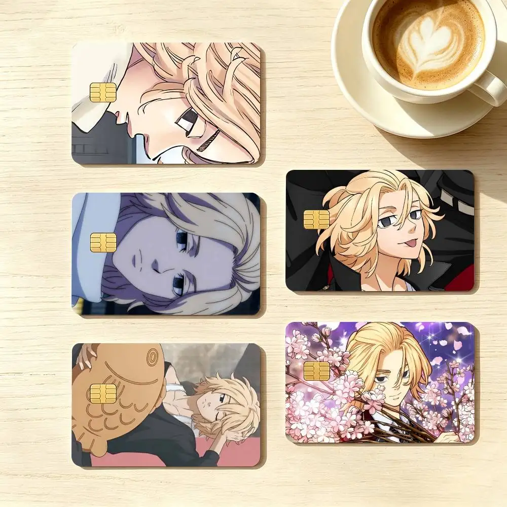 Tokyo Revengers Manjiro Sano Credit Card HD Stickers Game Card Decal Small Chip Waterproof Sticker Gift