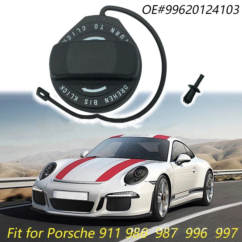 

Gas Cap 99620124103 Fuel Cap 996 201 241 03 Strap Clip Replace Porsche 986 987 996 997 Boxster 1997-2012 2006-2012Porsche Cayman