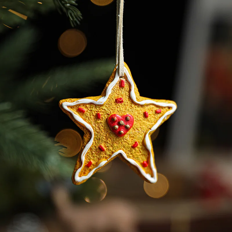 New Christmas Resin Pendant Horse Xmas Tree Decoration Christmas Socks Gift House DIY Kids Toys Gifts Xmas Ornaments Navidad