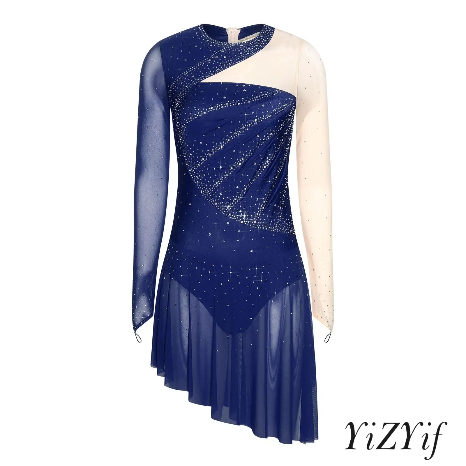 

Adults Womens Figure Ice Skating Dance Competition Costume Gymnastics Ballet Latin Dance Leotard Jumpsuit Modern Dancewear