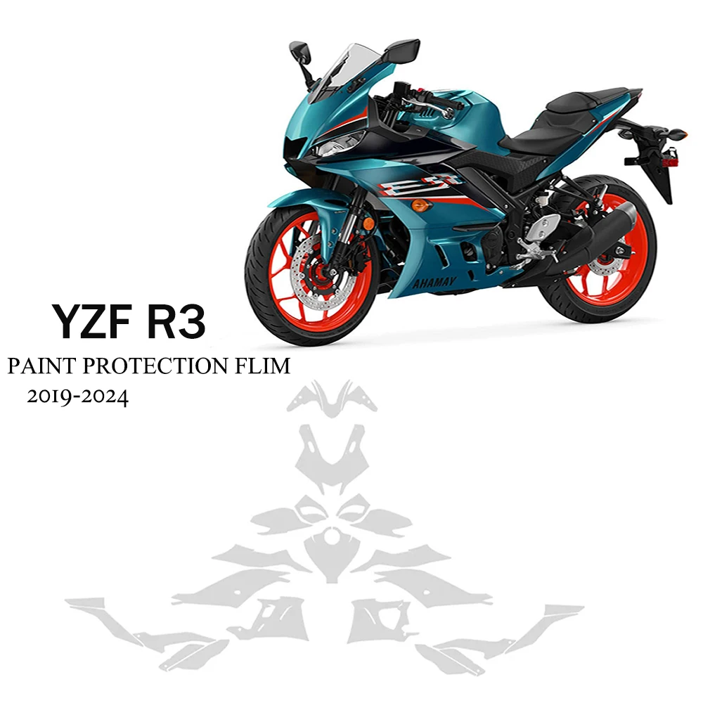 

for Yamaha R25 TPU Anti Scratch Film R3 PPF Motorcycle Paint Protective Film YZF R3 R25 Equipment Accessories 2019 2024