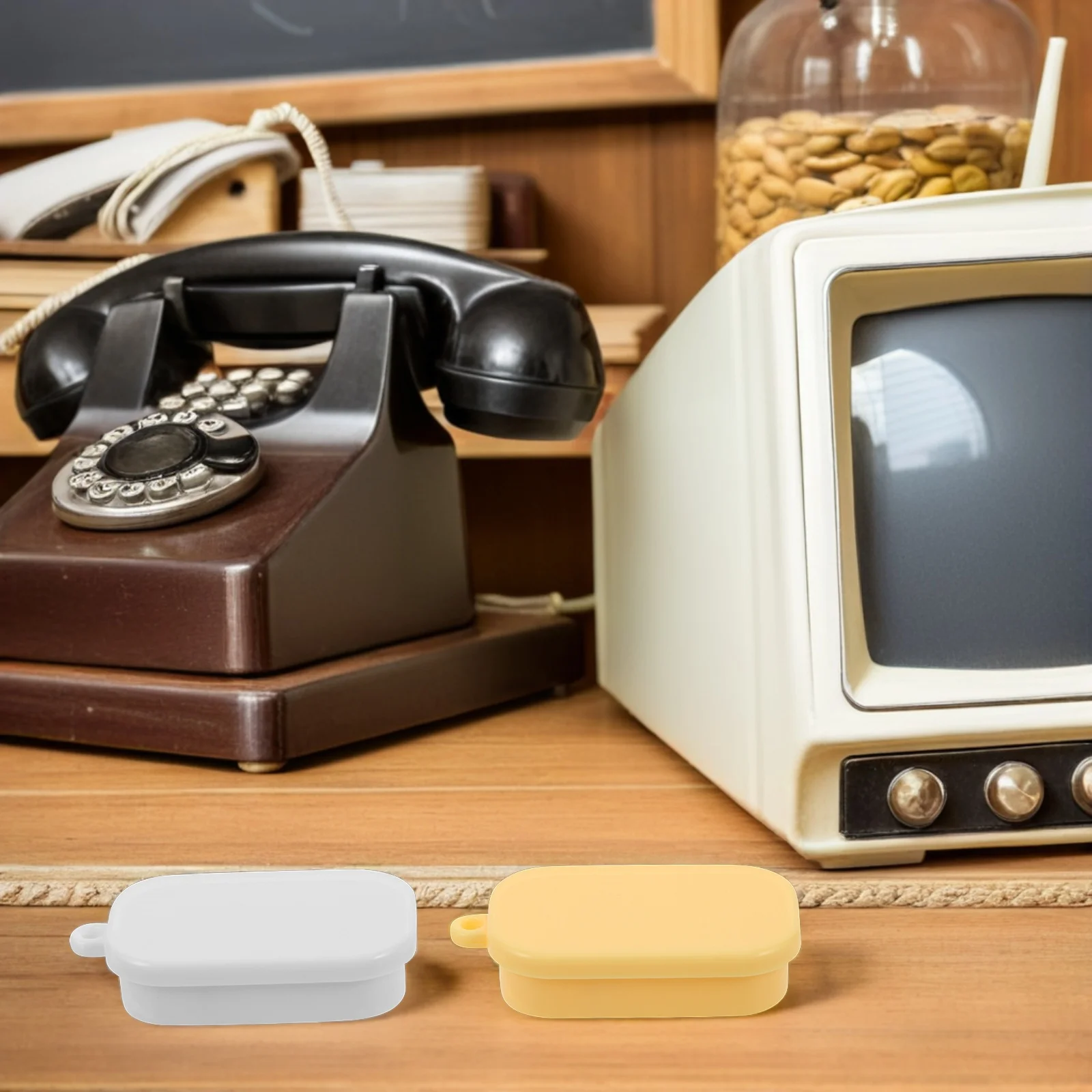 50 قطعة صندوق غداء صغير مقلد مقسم حاوية طعام بلاستيكية للأطفال لعبة المطبخ Playset اكسسوارات وجبة خفيفة ganizer للأطفال