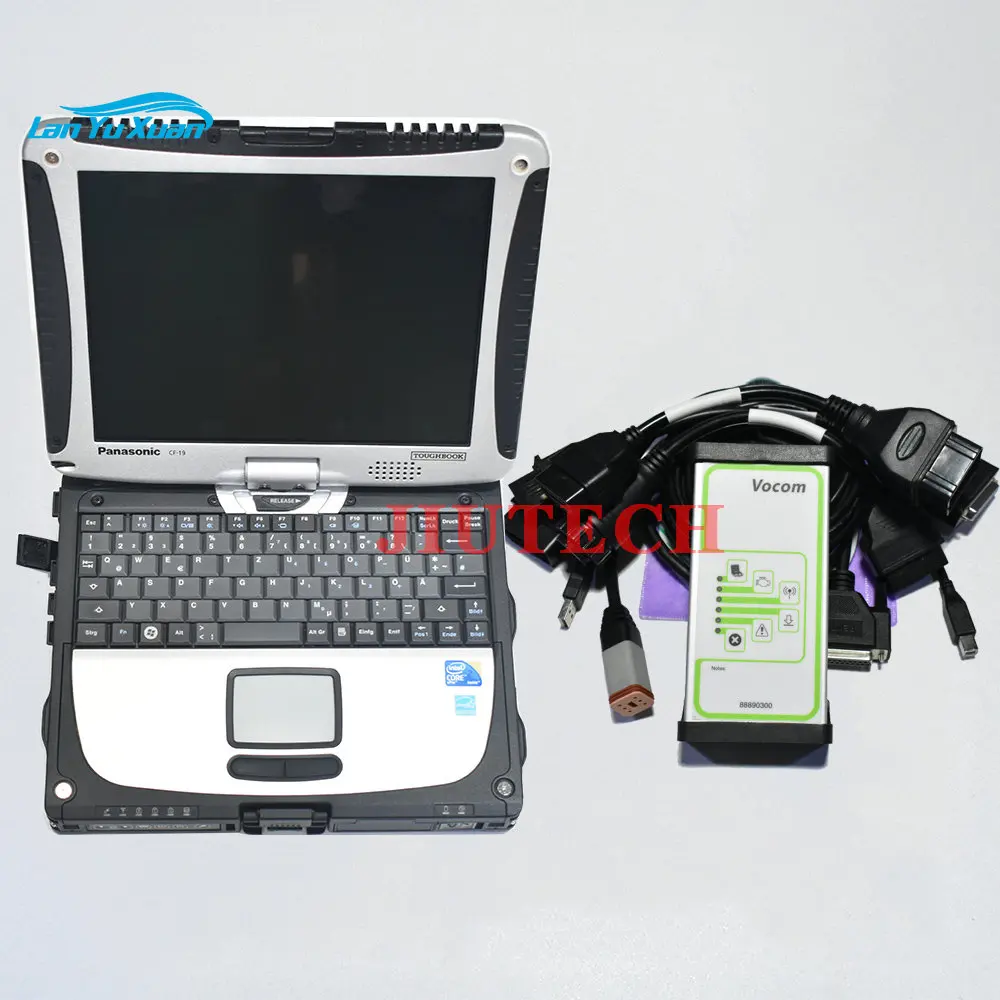 Construction Excavator Grader Loader Diagnostic tool Vocom 88890300 Kit with PTT 1.12 + CF19