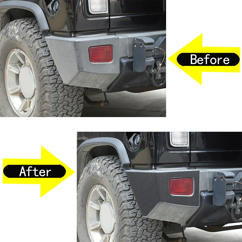 For Hummer H2 2003-2007 PVC Emery Paper Anti-Scratch Sticker for Auto Rear Fog Lamp Exterior Protection Accessories