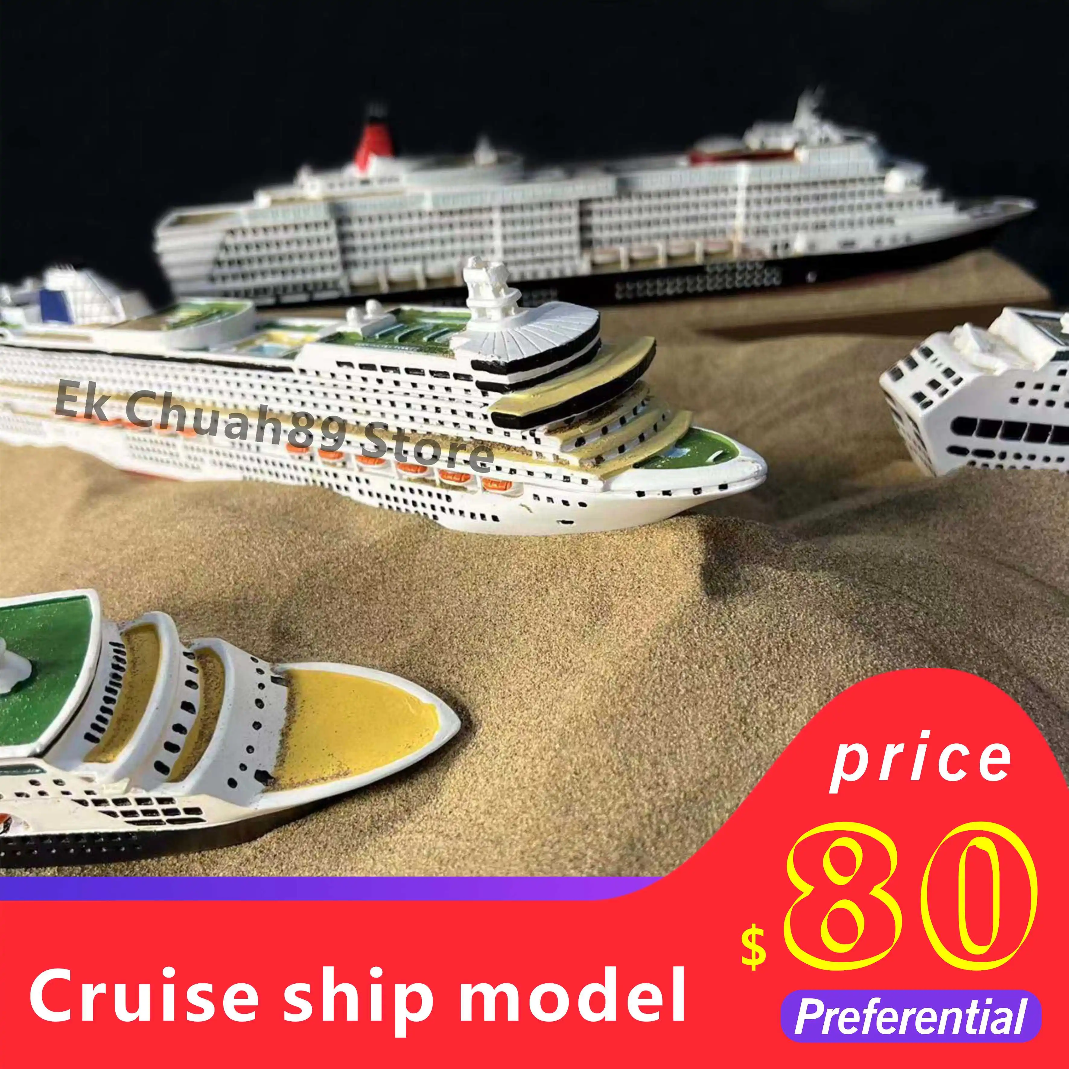 30cm Ship Model Static Simulation Cruise Ship Model Collection Gift Ornaments Model Souvenir 3D Printed Resin Ship 【S1-04]