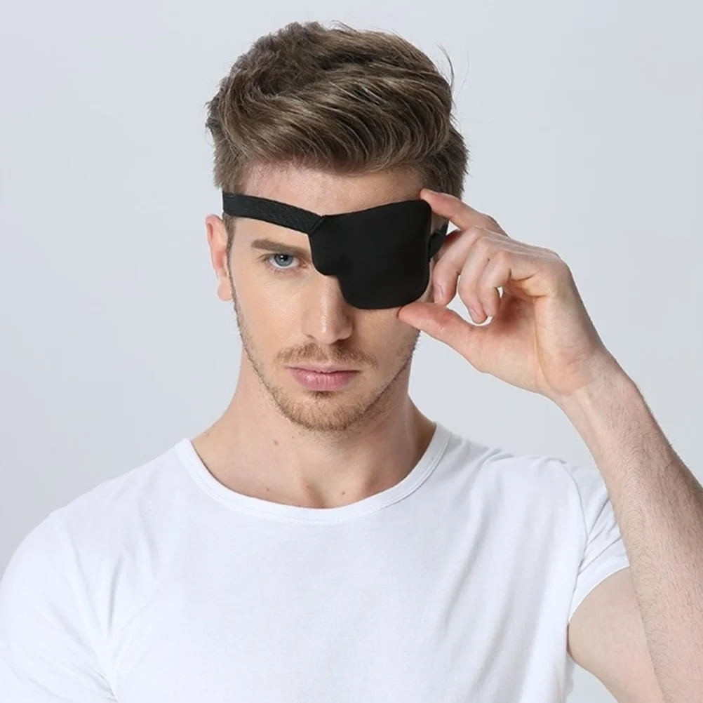 3 Pcs Adjustable Eye Covers Single Mask Blindfold Patch for Glasses Eyepatch Lazy Polyester Strabismus