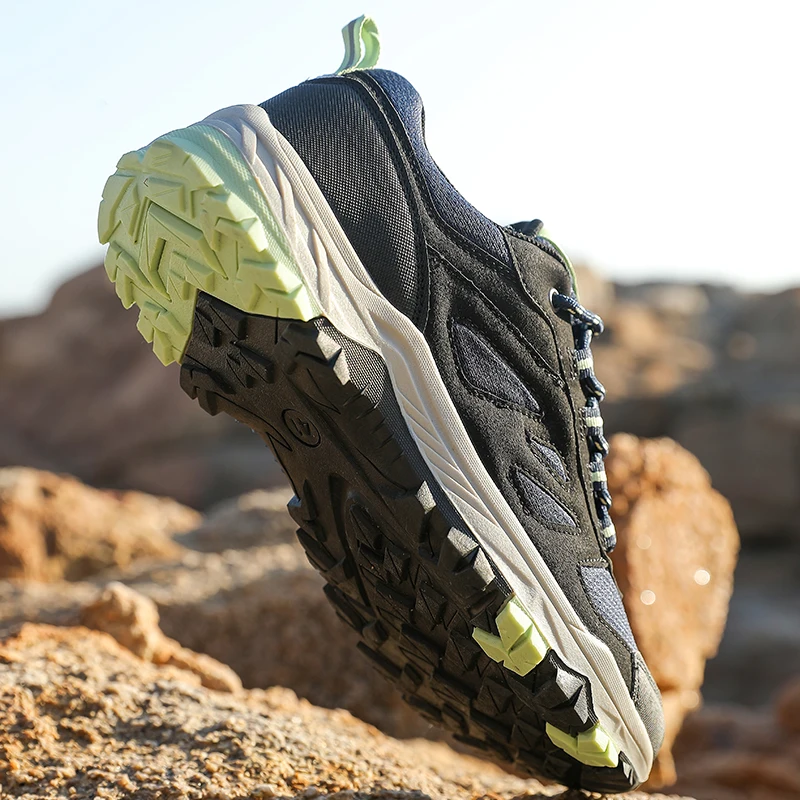 New Arrival Mens Hiking Shoes Breathable Lace Up Trekking Male Cushioning Outdoor Climbing Tourism Sneakers for Men