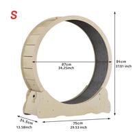 Full Solid Wood Board Cat Dog Pet Roller Treadmill Silent Exercise Equipment Cat Climbing Frame Toy Removable