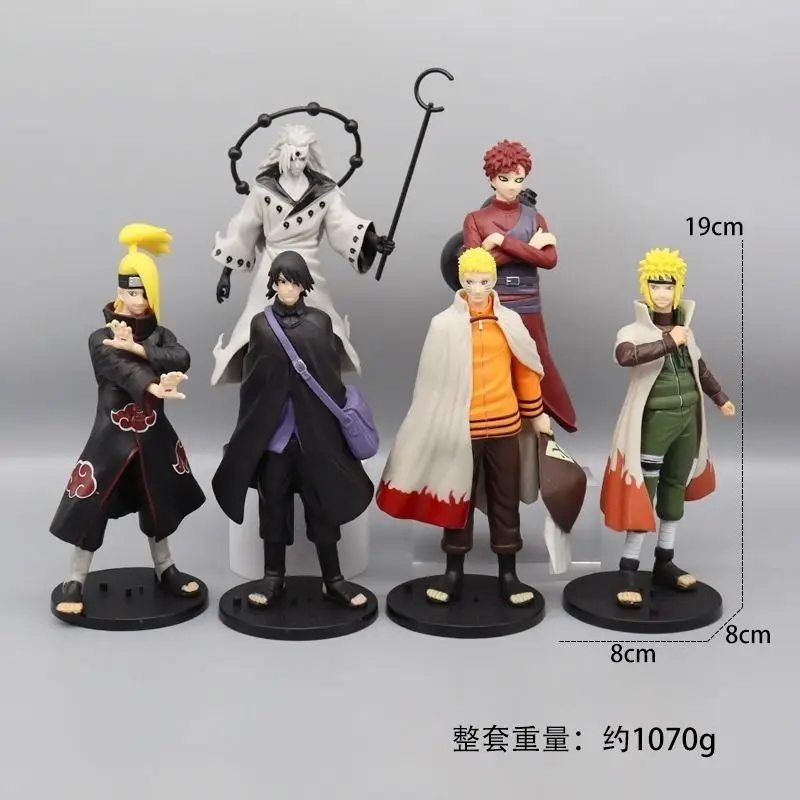 6Styles New Naruto Anime Figure Shippuden Model Uchiha Itachi Sasuke Pain Kakashi Action Figure Dolls Decorations PVC Toy Gifts