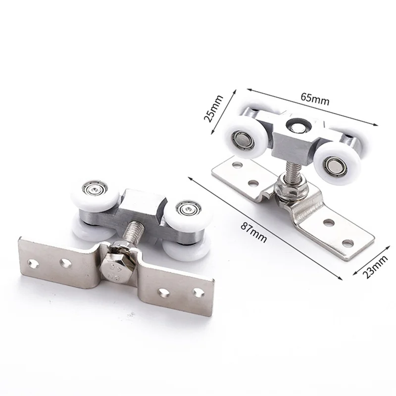 AB13-4X Sliding Door Roller Hardware Sliding Door Pulley 4-Wheel Glass Door Hanging Track Pulley Silent Nylon Wheel