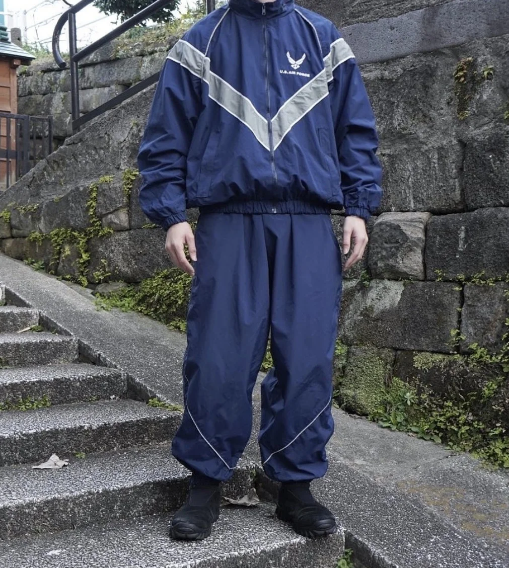 Uniforme de entrenamiento físico USAF Ptu, pantalones de entrenamiento, traje de nailon, chándal holgado, conjunto de poliamida, pantalones de gimnasio Vintage para hombres
