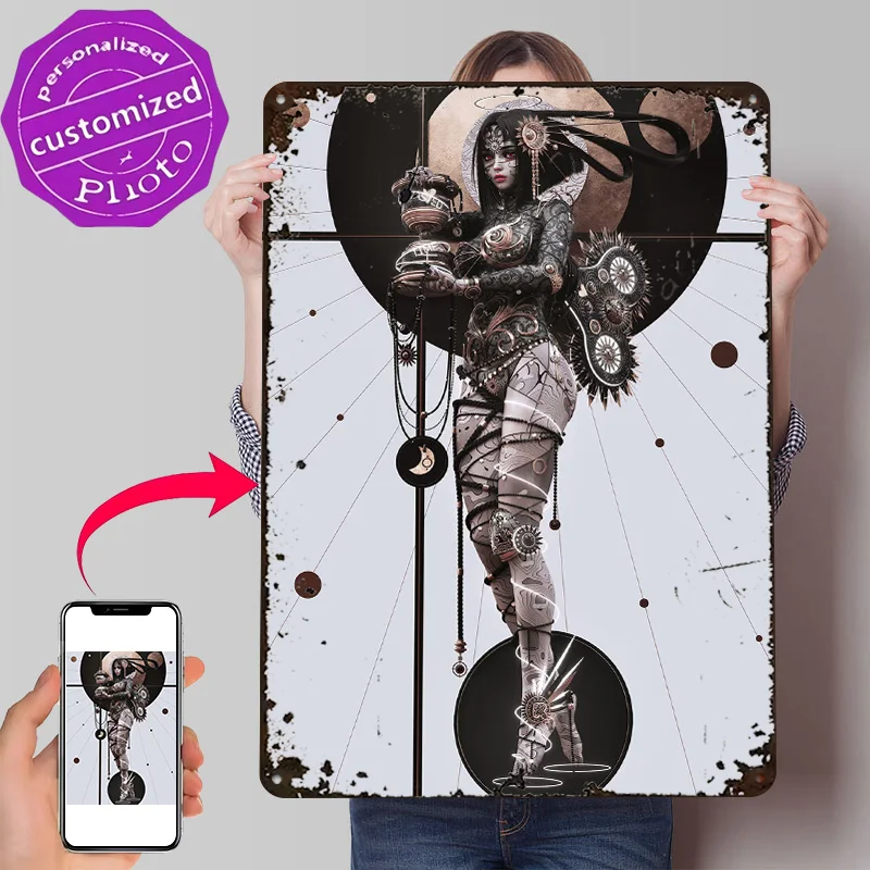 Постер MEKANIK DOLL CHRONOLOGY: Ретро 3D-печать, металлические таблички, настенный декор на заказ, подарок для дома и игровой комнаты