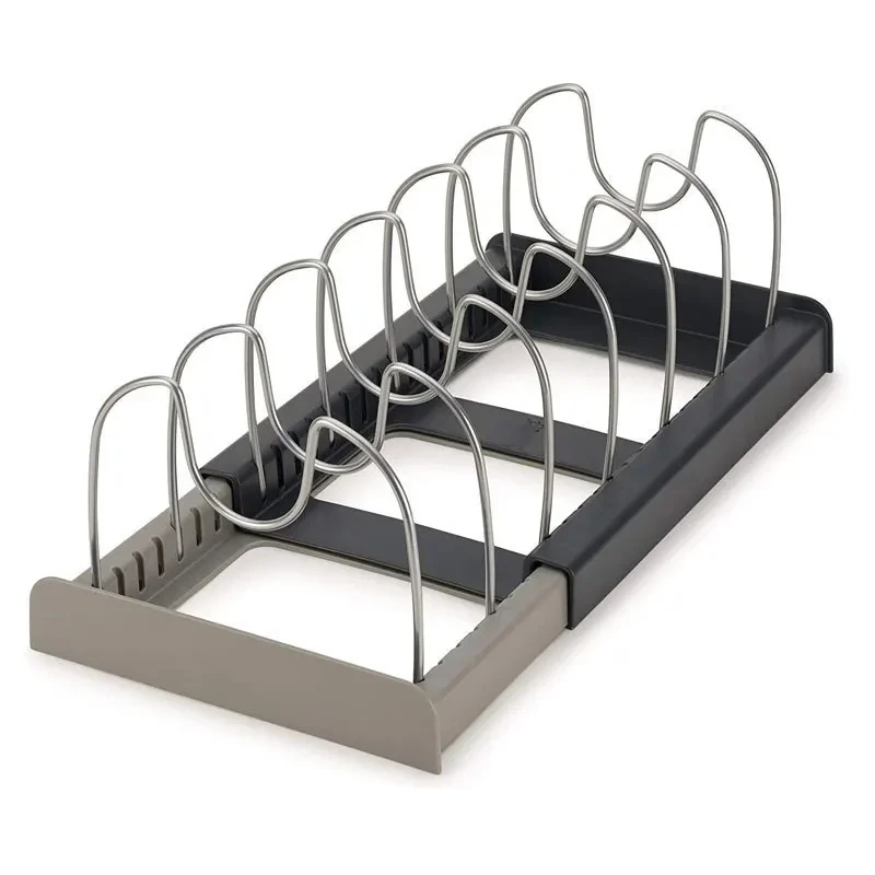 Scalable Pot Lid Holder Kitchen Organizer Pot Cover Storage Rack Pan Shelf Cabinet Drawers Pot Lid Rack Chopping Board Holder