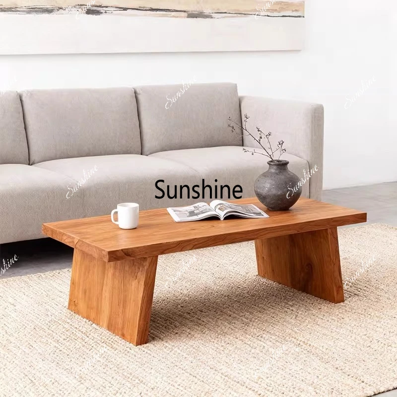 

Solid wood retro coffee table living room home tea table homestay hotel tatami table