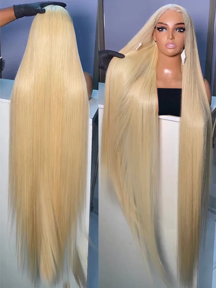 Melodie Straight 40 Inch 613 HD 13x6 250% Honey Blonde Lace Front Human Hair Wigs 13x4 Lace Frontal Wig 5x5 Glueless Ready To Go