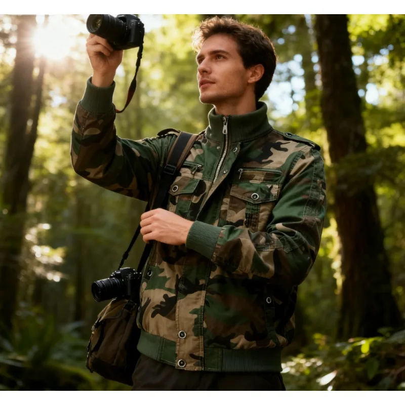 

Мужская куртка-авиатор в стиле милитари, тактическая боевая куртка с несколькими карманами времен Второй мировой войны