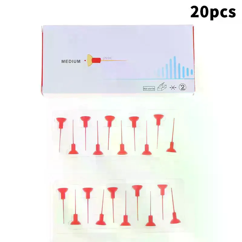 Embouts d'irrigateur sonique dentaire sans fil à ultrasons /ACR/Endo Activator, jaune/bleu/rouge, 20 pièces