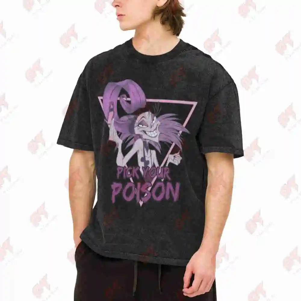 Yzma Pick Your  Villains Vintage Washed Tee Pure Cotton T-Shirt