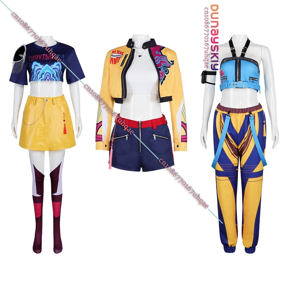 كوس الصيادين نجم لومي ميرا زوي تأثيري حلي أنيمي لعب الأدوار KPop شيطان مجموعة كاملة فتاة مجموعة البدلة النساء هالوين تنكر