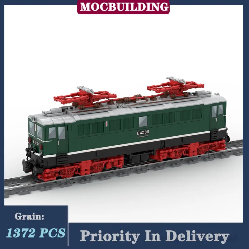 MOC Urban Transport Railway Locomotive Br E42 Model Building Block Assembly Passenger Train Collection Series Toy Gifts