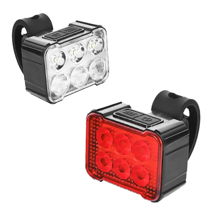 Bicycle Light Set Bike LED Front Rear Lights USB Charge MTB Road Bike Highlight Lamp Cycling Light Lamp Cycling Accessories