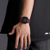 NAVIFORCE Multi Functional Men's Watch Silicone Strap LED Light Night Light Display Screen Man Electronic Watches Sports Clocks