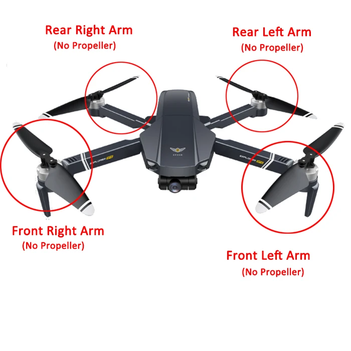 JJRC X20 Motor Arm Front Rear Arm with Brushless Engine / Propeller Blade Wing Rotor X20 Drone DIY Accessory