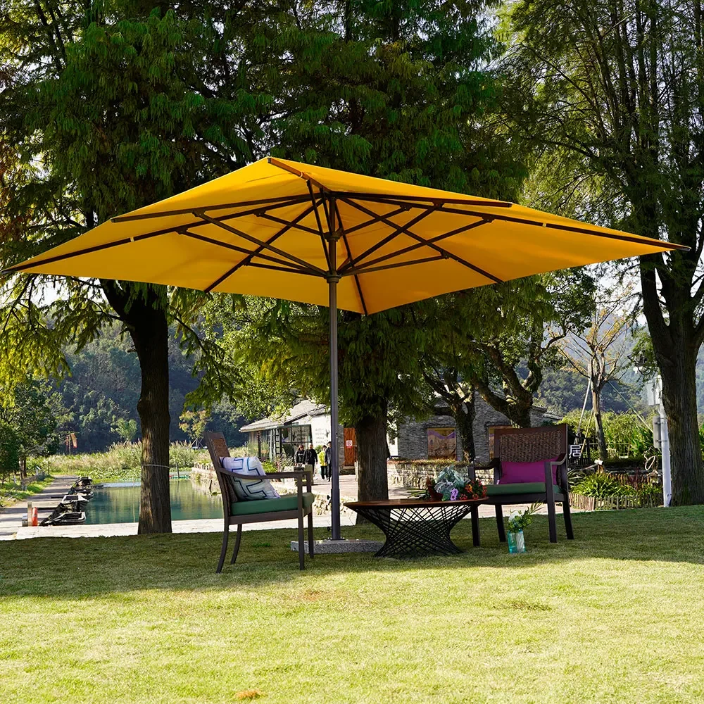 Outdoor Umbrellas Big Size Garden Aluminum 4x4 Umbrella For Dining